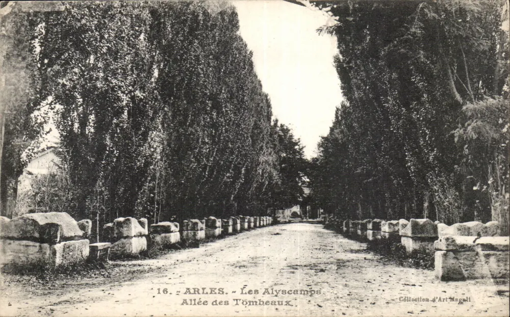 Arles - Les Alyscamps - Allée des Tombesaux — Coleção de Arte Magall - Frente