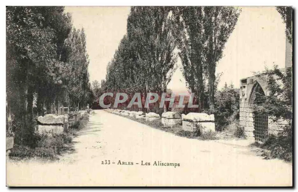 Arles - Les Aliscamps — Rue des Marquais, editor Roux & Marquais, n° 233 - Frente