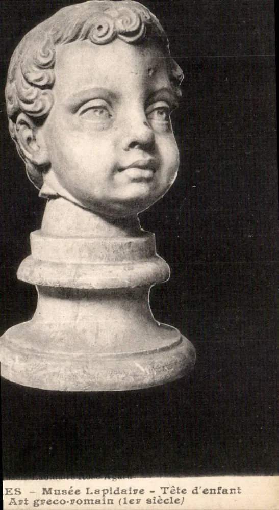 Lapidar-Museum - Kindeskopf - Griechisch-römische Kunst (1. Jahrhundert) - Vorderseite