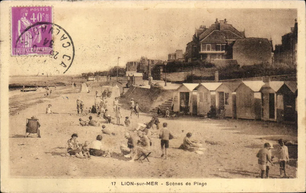 LION-sur-MER - Cenas de Praia — Edição G. Dalord Père, n°17 - Frente