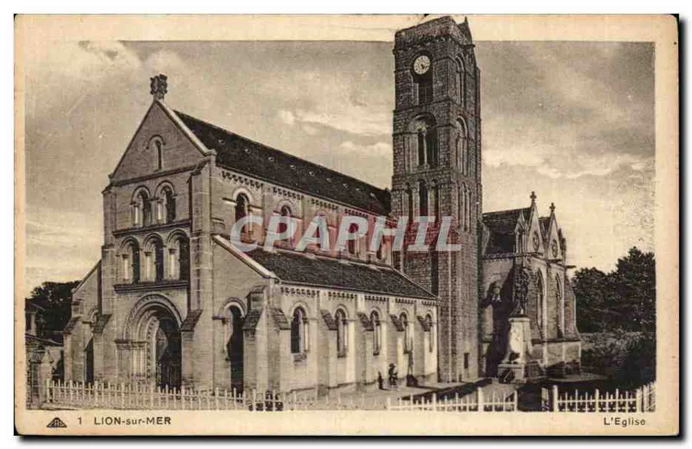 Lion-sur-Mer — A Igreja — Sociedade dos Artes Fotográficas Strasbourg-Schiltigheim - Frente