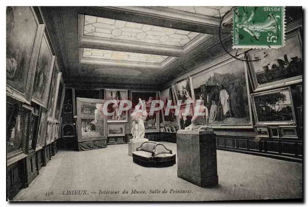 Lisieux — Interior do Museu, Sala de Pinturas — A.G. n°456 - Frente