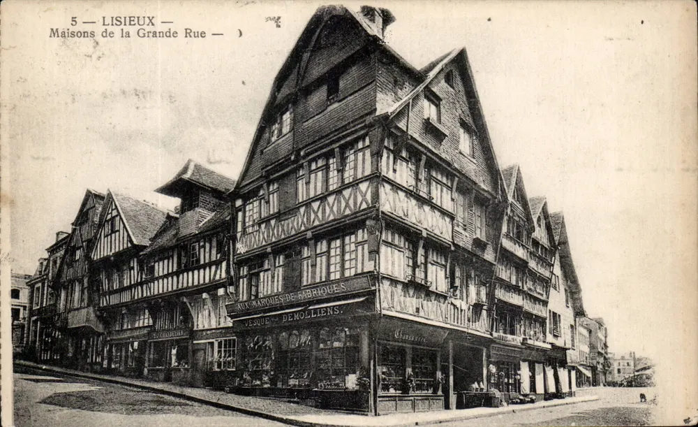 Lisieux — Casas da Grande Rue — Editor: Veque & Demolliens - Frente