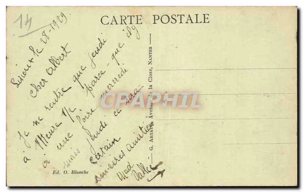 Lisieux — Rue Paul Mortain, Manoir du Lys — G. Antaing, Nantes - Rückseite