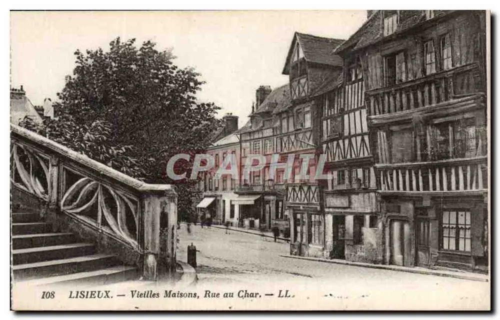 Lisieux — Alte Häuser, Rue au Char — LL - Vorderseite