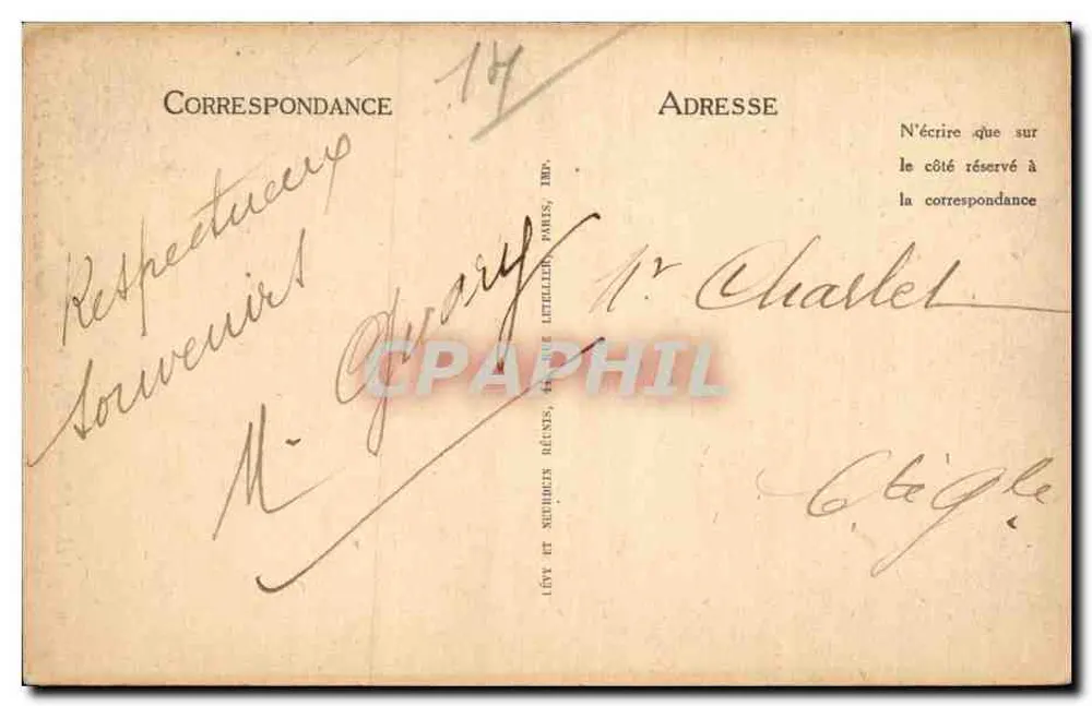 Lisieux — Schloss der Salamander, Rue aux Fèvres — L.L. - Rückseite