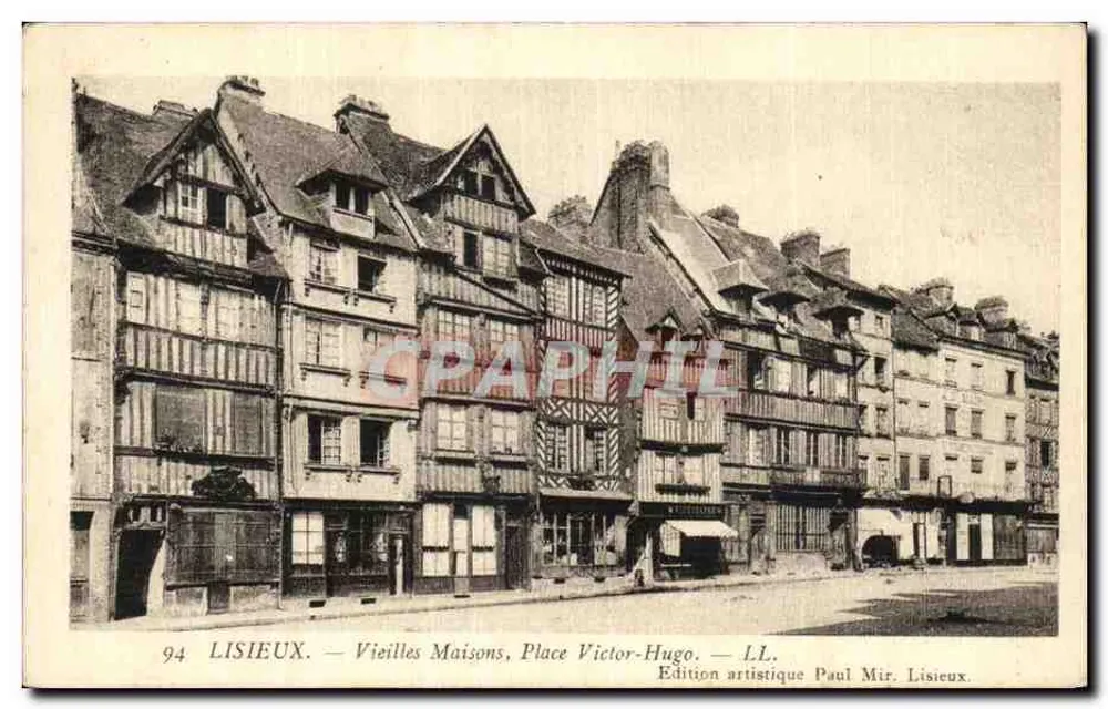 Lisieux — Alte Häuser, Place Victor-Hugo — Künstlerische Ausgabe von Paul Mir. Lisieux — n° 94 - Vorderseite