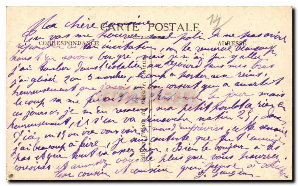 Lisieux — Saída da Procissão de São Pedro — Editor: ? - Verso