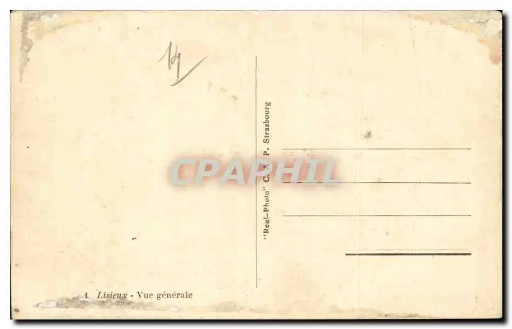 Lisieux — Visão geral — C.A.P. Strasbourg - Verso