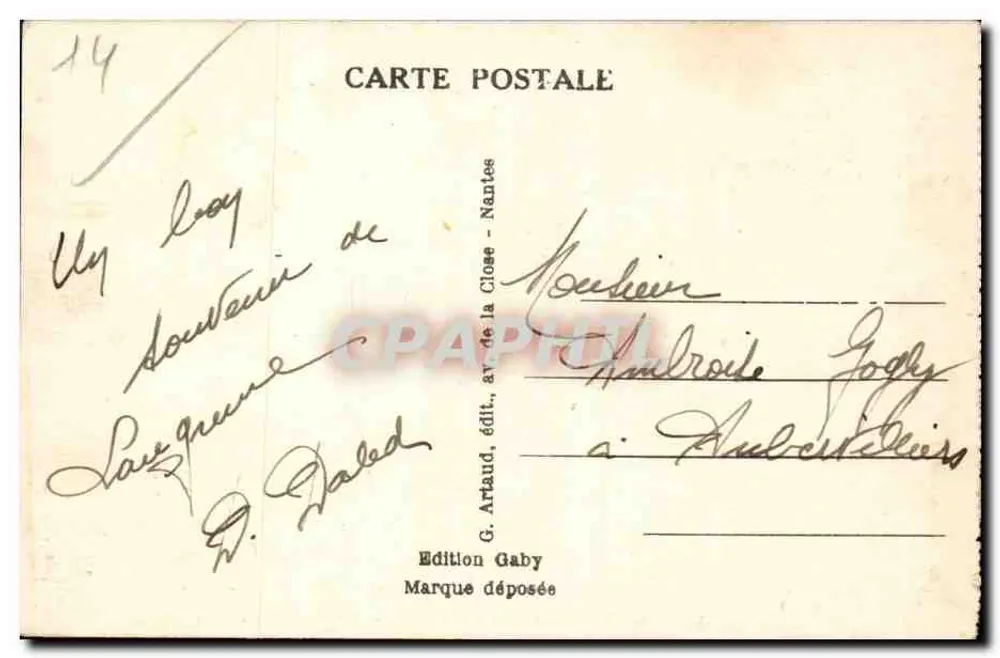Langrune-sur-Mer (Calvados) — A Praia — Edição Gaby - Verso