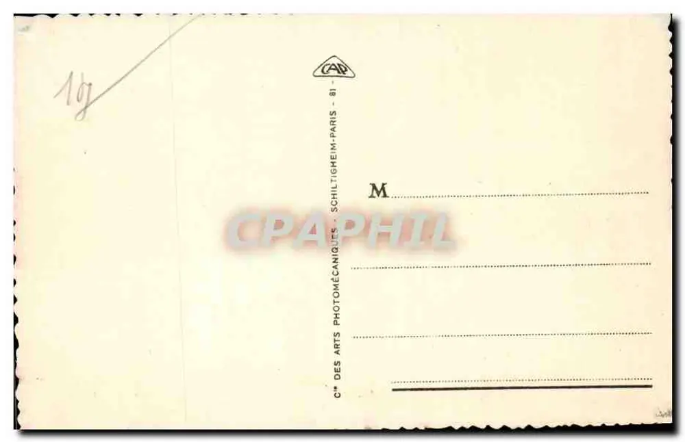 Langrune - As Falésias — Bilhete postal antigo n°70, editor C. des Arts Photomécaniques - Verso