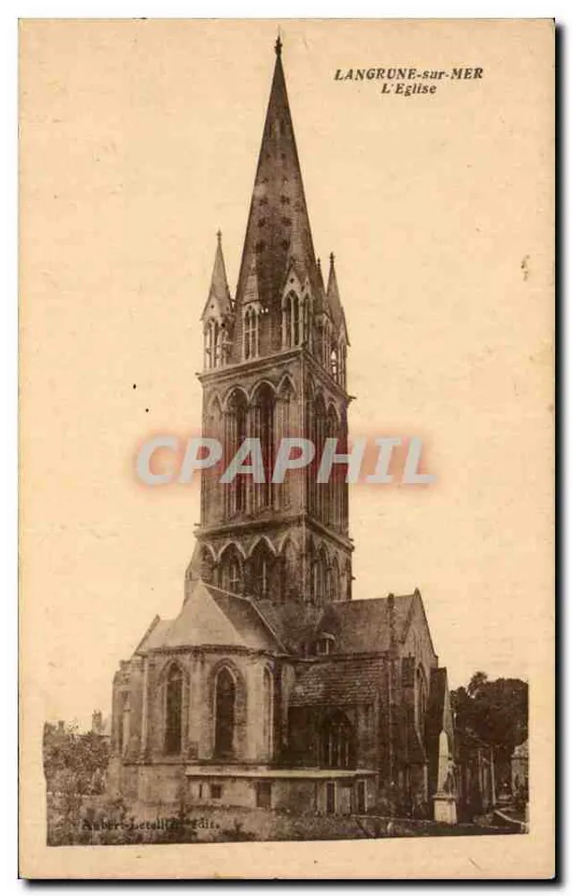 Langrune-sur-Mer — A Igreja — Aubert-Letellier editor - Frente