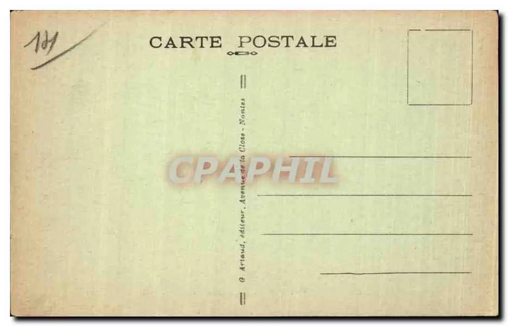 Langrune-sur-Mer — A Digue e as Cabines — G. Arnaud, editor, Avenue de la Cloche, Nantes - Verso