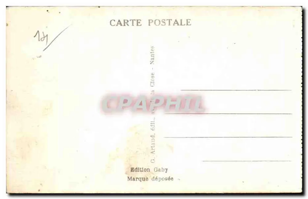 Langrune-sur-Mer (Calvados) — Kinder während des Bades — G. Arlaud, Verlag Gaby - Rückseite