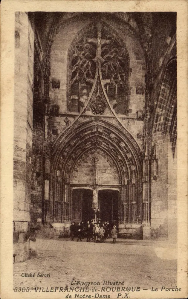 Villefranche-de-Rouergue — Der Portal von Notre-Dame — L'Aveyron Illustré, n° 6305 - Vorderseite