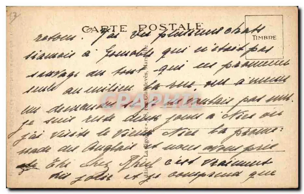 Aix-en-Provence — Ansicht der Madeleine und der Place des Précheurs — Glanteves-Ausgabe, Nr. 457 - Rückseite