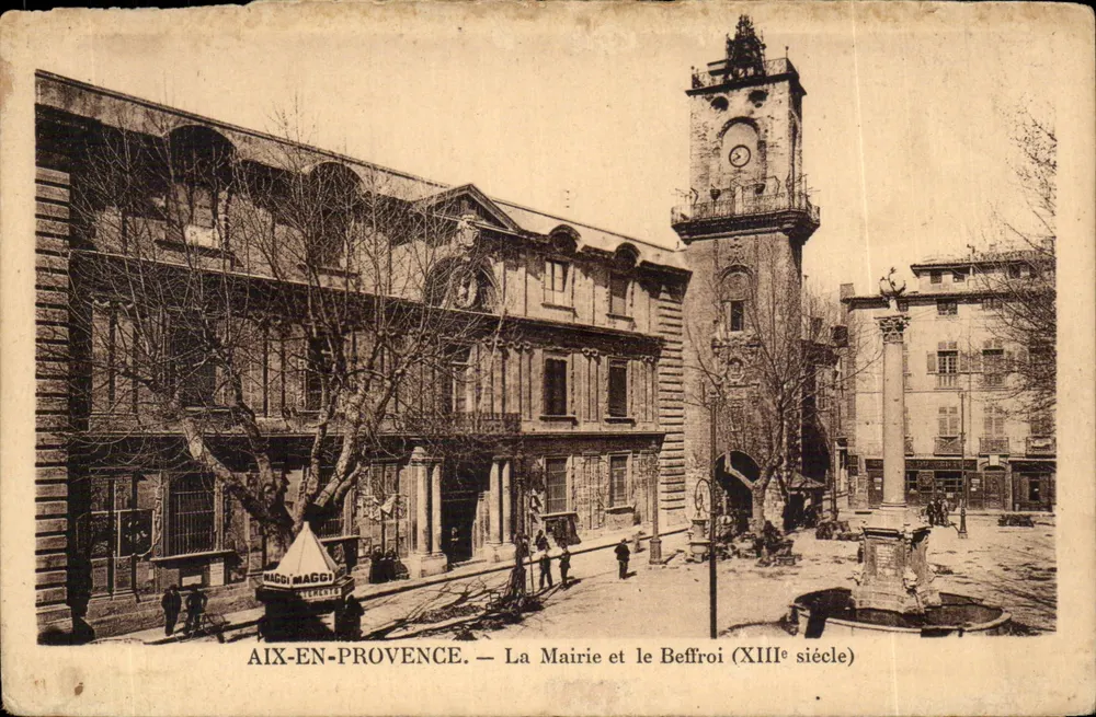 Aix-en-Provence — Das Rathaus und der Turm (13. Jahrhundert) - Vorderseite
