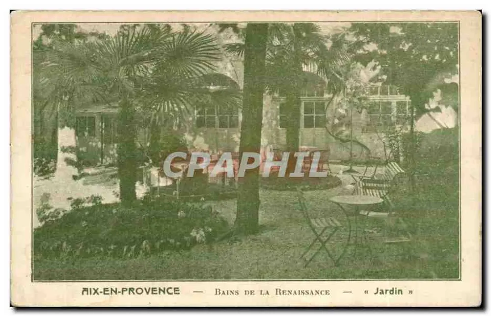 Aix-en-Provence — Banhos da Renascença — « Jardim » - Frente
