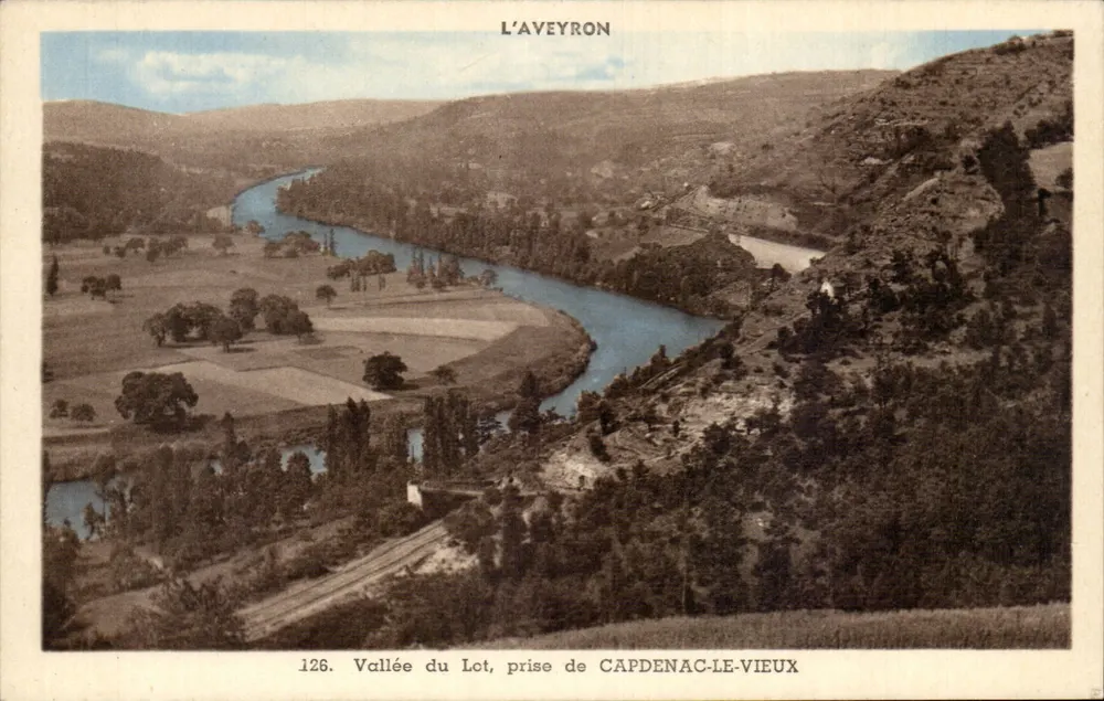 Valle del Lot, toma de Capdenac-le-Vieux — L'Aveyron — n°126 - Anverso