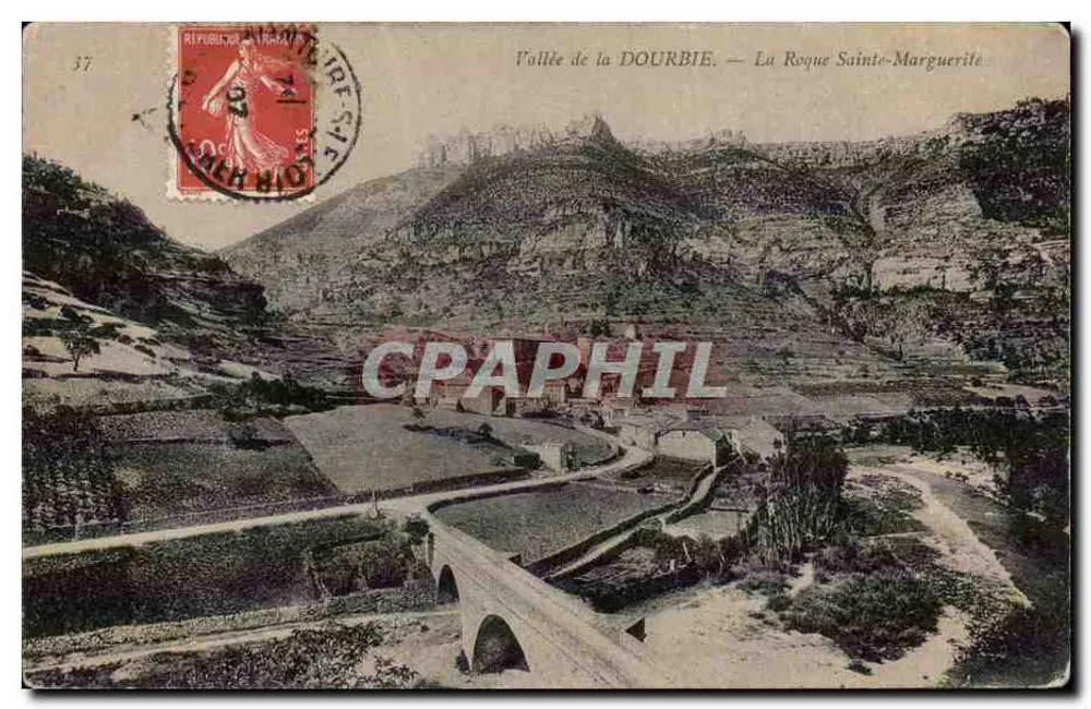 Vallée de la DOURBIE — La Roque-Sainte-Marguerite — Éditeur non identifié, n° 37 - Recto