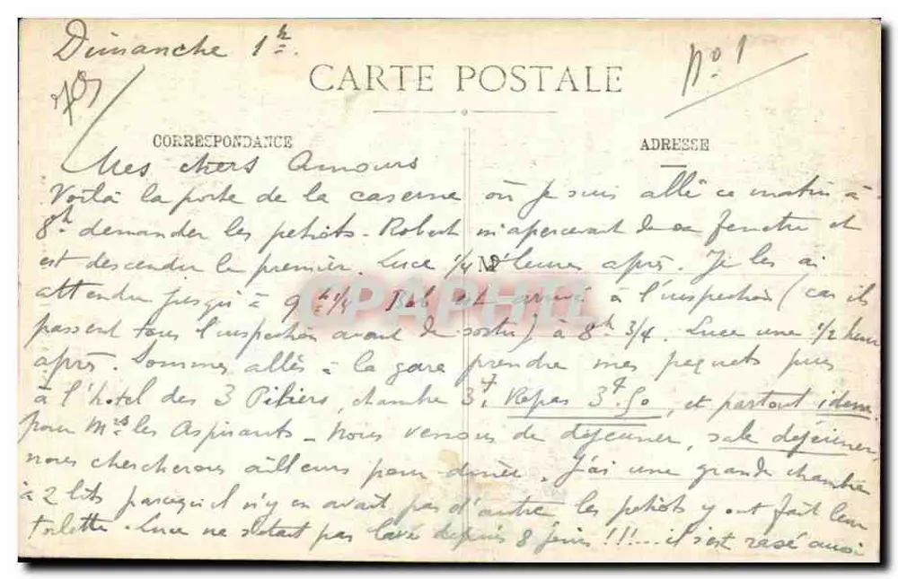 St MAIXENT - Quartel Canclaux — Coleção E. Blanchon - Verso