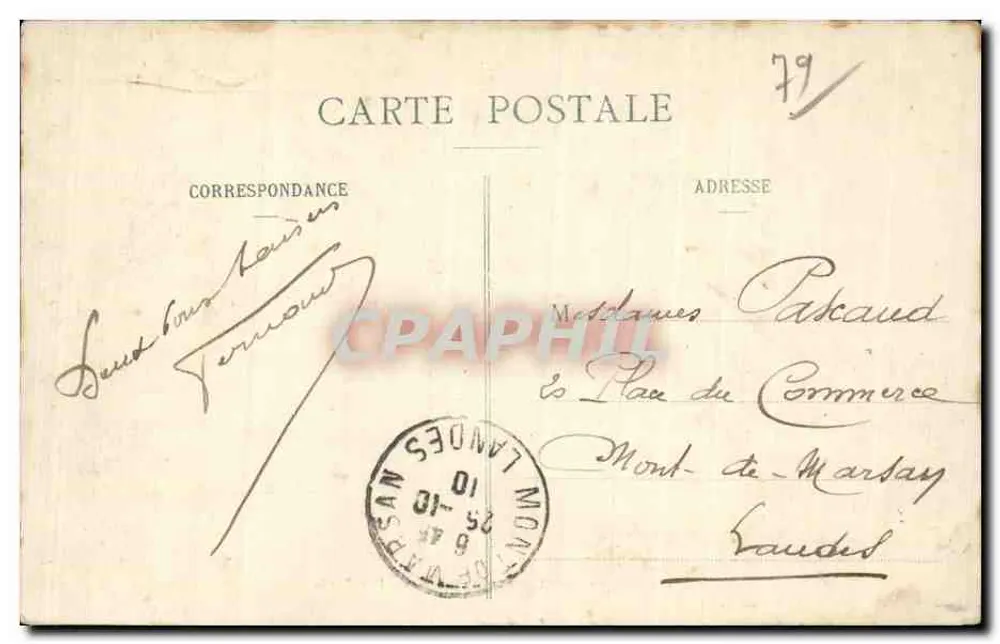 St-Maixent - Escola Militar - Pro Patria — J. Nauche, editor - Cliché Malesherbe - Verso