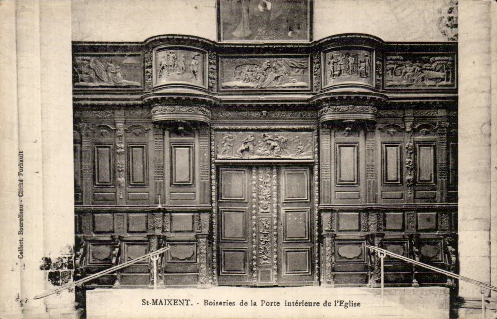 St-MAIXENT - Innenportal der Kirche - Cliché Bourrolleau - Vorderseite
