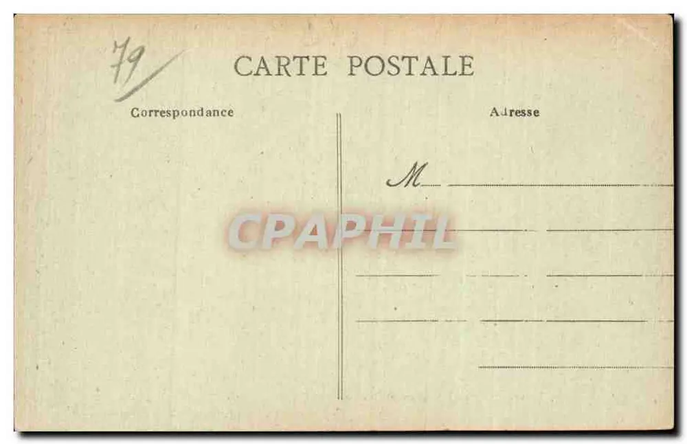 Castelo de Plessis-Cherchemont — perto de Parthenay — E. Cordier, editor, Parthenay - Verso