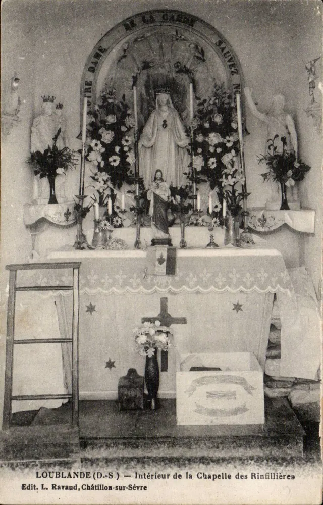 Innenansicht der Chapelle des Rinfillières — Loublande (S.-D.) — Verlag L. Ravaud, Châtillon-sur-Sèvre - Vorderseite