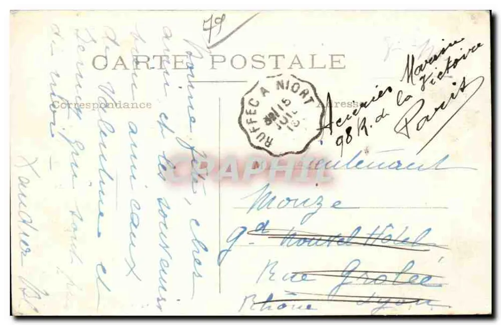Chef-Boutonne — Le Logis — Castelo Maurice Couyrat, Poitiers - Verso