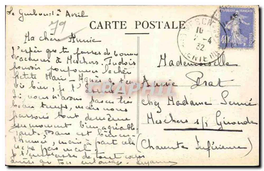 Chef-Boutonne (Deux-Sèvres) — O Logis — V. Sillon, editor - Verso