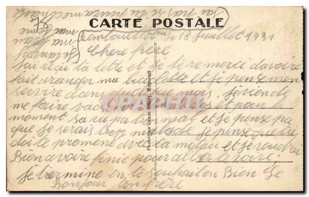 Rambouillet — La Mairie — D. D., n°9 - Achterkant