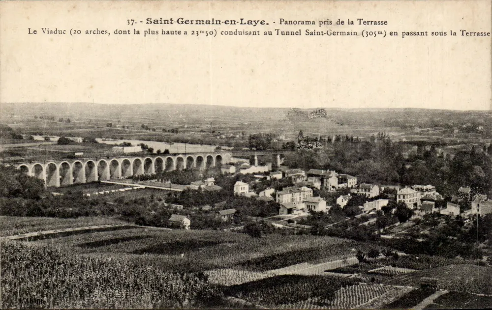 Saint-Germain-en-Laye — Panorama vom Terrassenbereich — Imp. Phot. L'Abellière, Axillères - Vorderseite