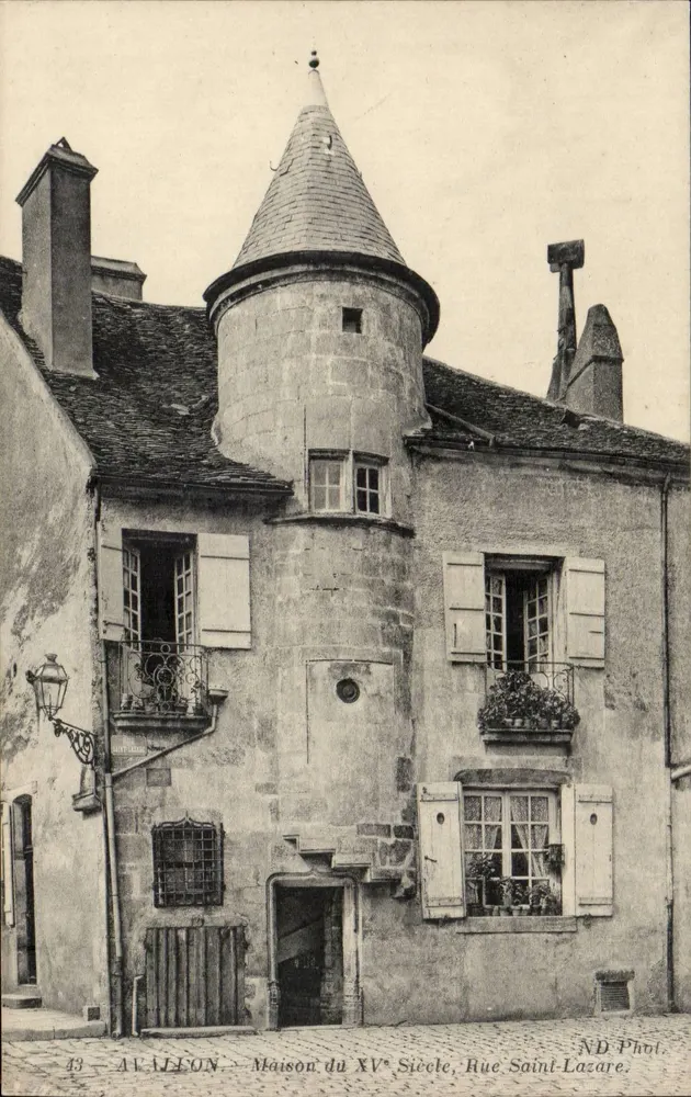 Avilleon — Haus aus dem 15. Jahrhundert, Straße Saint-Lazare — ND Phot. - Vorderseite
