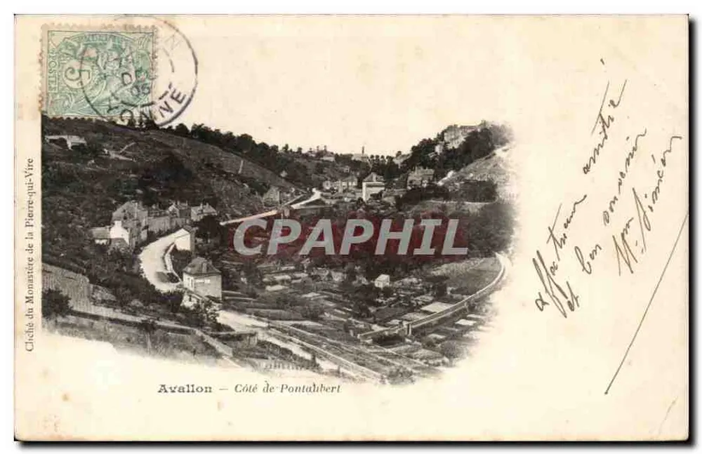 Availlon — Strona Pontalibert — Zamek Klasztoru Pierre-qui-Vire - Awers
