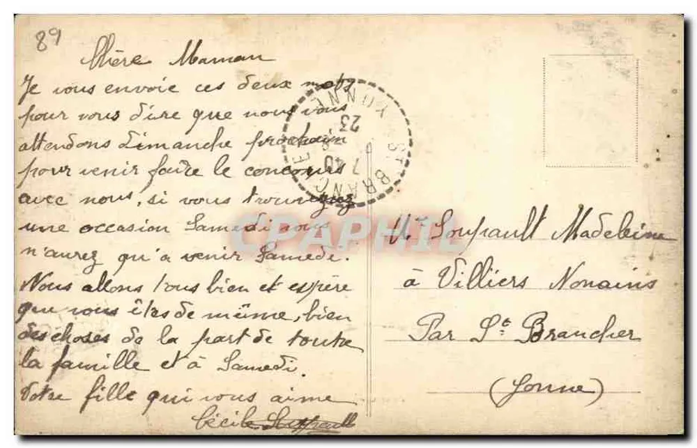 Avallon — Allgemeiner Blick von der Morlande — unbekannter Verleger, Nr. 60 - Rückseite