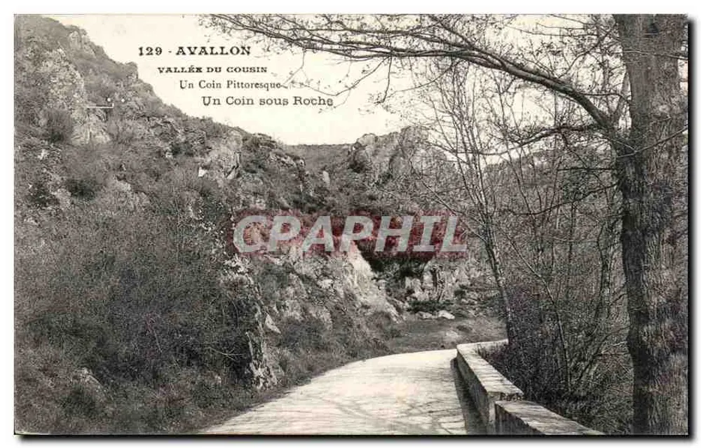 Avallon - Tal des Gousin — Ein pittoreskes Eckchen, ein Felsen-Eckchen — n° 129 - Vorderseite