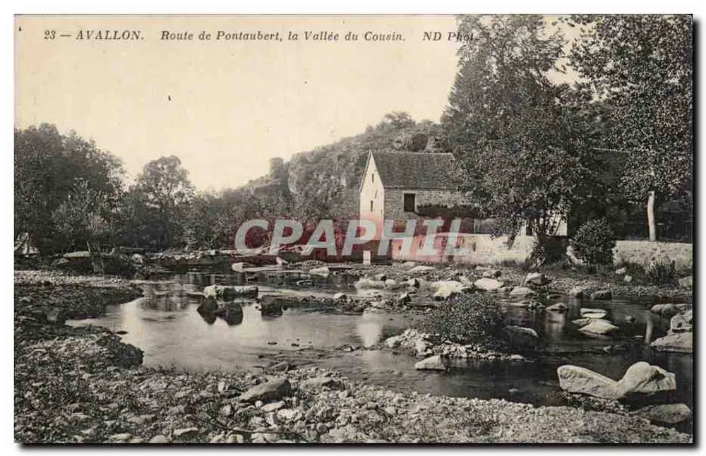 Avallon — Route de Pontaubert, die Schlucht des Cousin — ND Phot. - Vorderseite