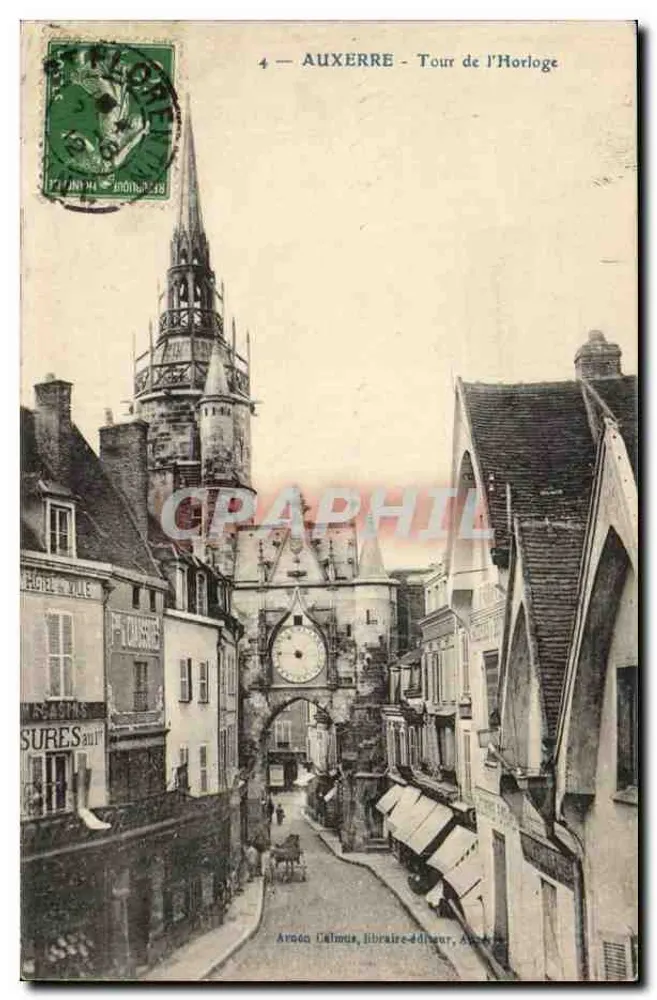 Auxerre - Torre da Hora — editor Aragon Calmus, n°4 - Frente