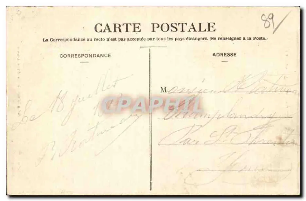 Auxerre - Torre da Hora — editor Aragon Calmus, n°4 - Verso