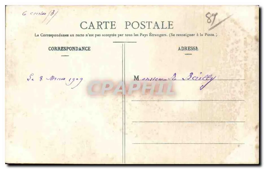 Saint-Florentin — Die Fontaine der Place — Sammlung J.D. Sours - Rückseite