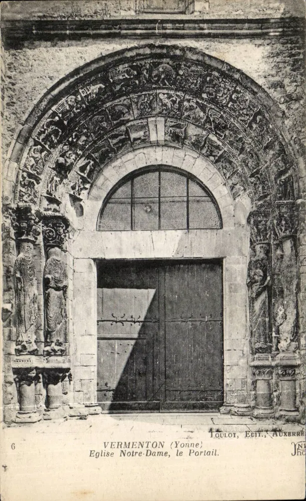 Vermenton (Yonne) — Kirche Notre-Dame, das Portal — Loulot, Verlag, Auxerre - Vorderseite