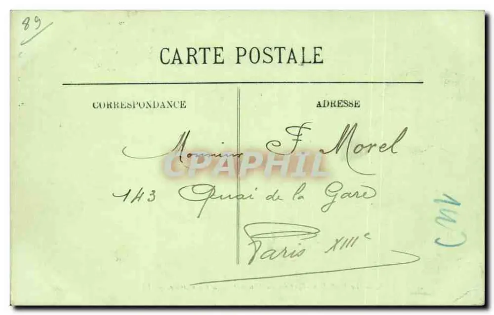 Auxerre — Ansicht des Pont Paul-Bert vom Gipfel der Kathedrale — LL - Rückseite