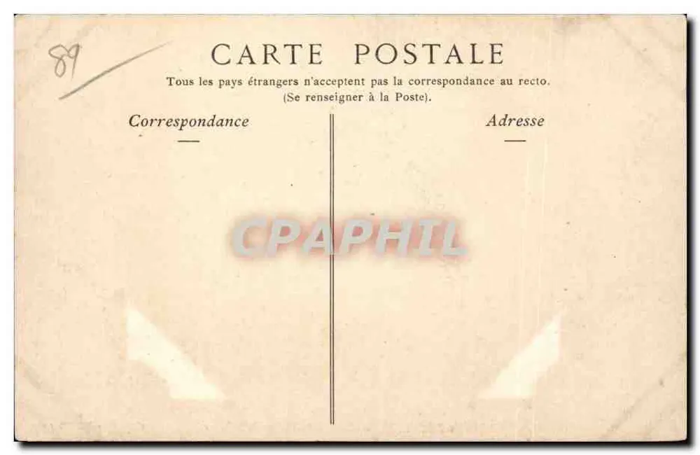 Saint-Père-sous-Vézelay — Ansicht des Unterteils des Kirchentores — Collections ND Phot - Rückseite