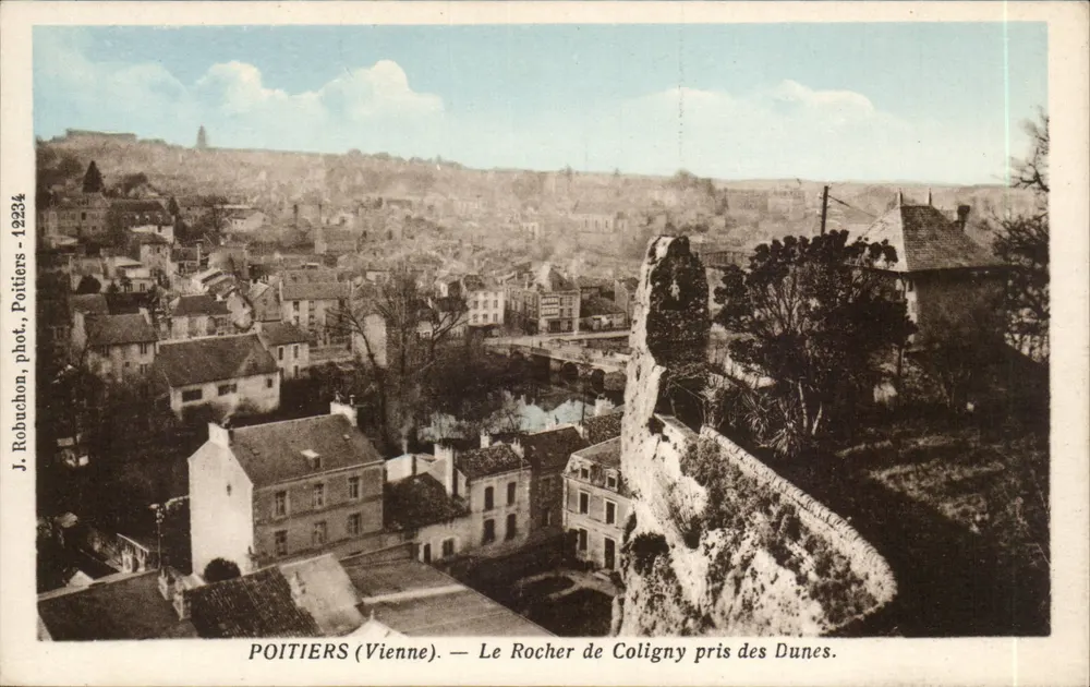 POITIERS (Vienne) — Der Rocher de Coligny von den Dunes aus — J. Robuchon, phot., Poitiers - 12234 - Vorderseite