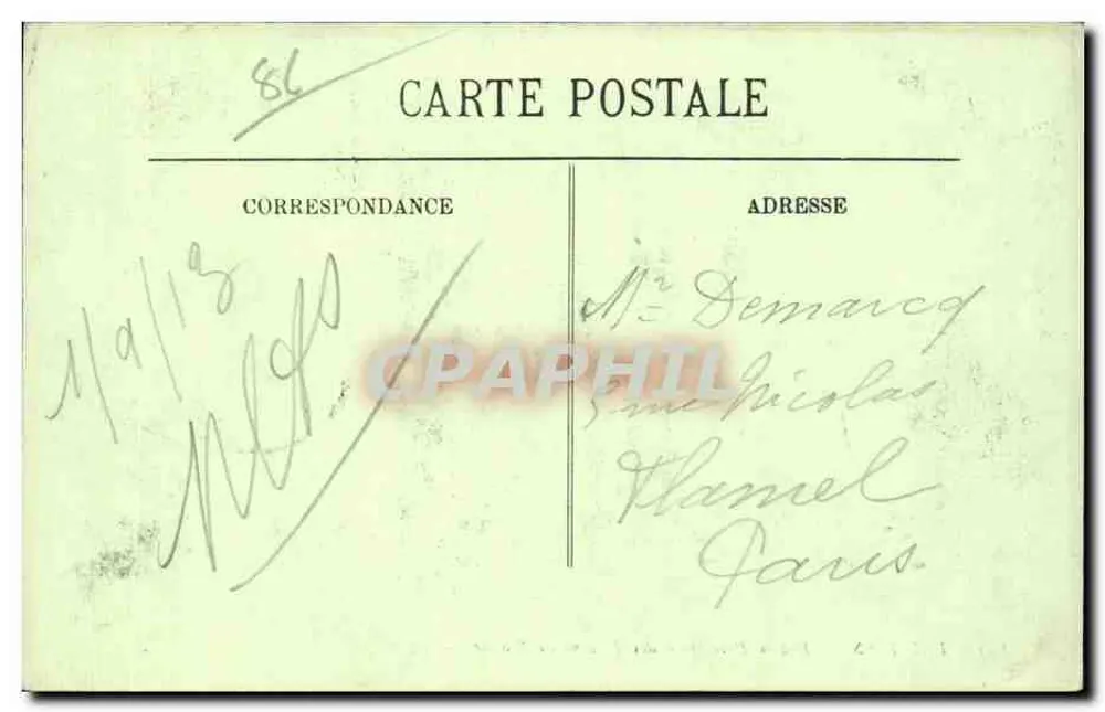 Poitiers — Haupteingang der Blossac-Gärten — LL. — N° 135 - Rückseite