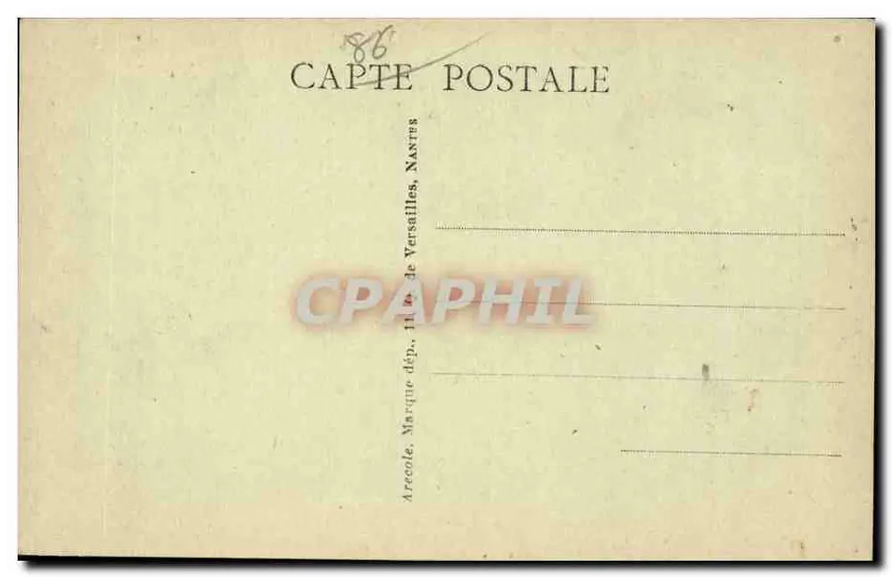 Poitiers - Panorama para as Dunas — editor Arecole, Nantes - Verso