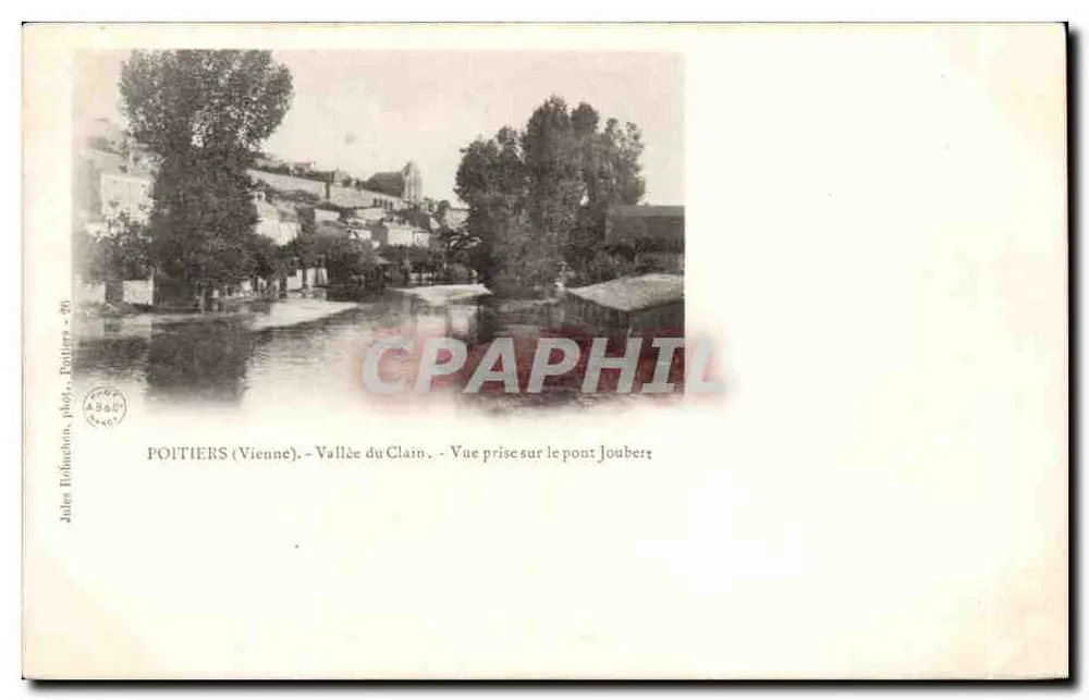 Poitiers (Vienne) — Tal des Clain — Ansicht vom Joubert-Brücke — Jules Eubonction, Fotograf - Vorderseite