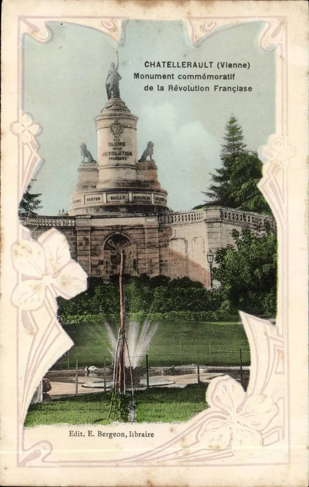 Châtellerault (Vienne) — Gedenkmonument der Französischen Revolution — Edit. E. Bergeon, Buchhändler - Vorderseite