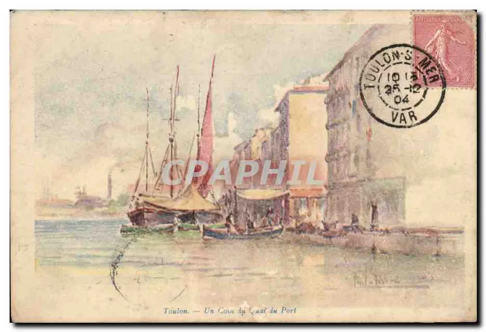 Toulon — Ein Eckchen des Hafens — Verlag Toulon, n° 2 - Vorderseite